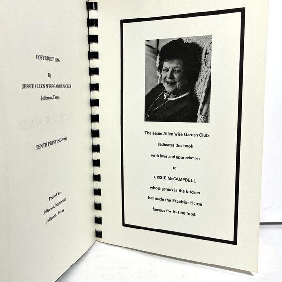 Excelsior House Cookbook Garden Club Jefferson TX 1990 - Picture 2 of 7